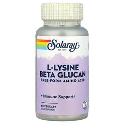 Solaray L Lysine Beta Glucan 60 Vegcaps