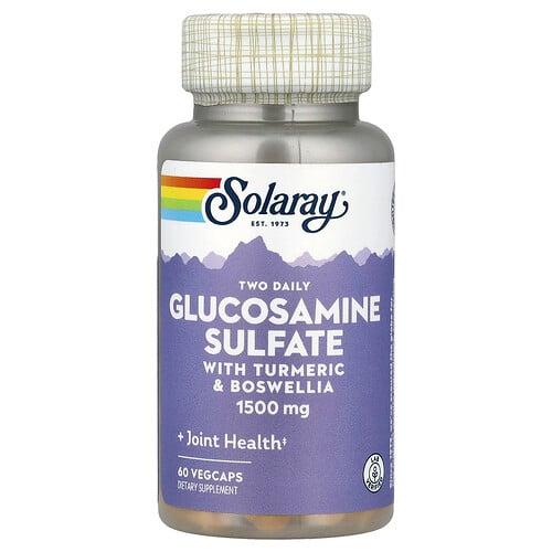 Solaray Glucosamine Sulfate With Turmeric Boswellia 60 Vegcaps