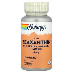 Solaray Ultra Zeaxanthin Eye Health Formula Lutein 30 Vegcaps