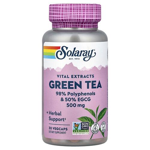 Solaray Vital Extracts Green Tea 500 Mg 30 Vegcaps product image