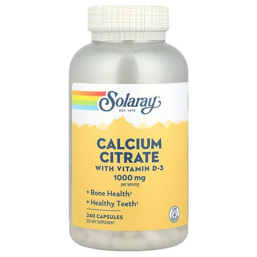 Solaray Calcium Citrate With Vitamin D 3 240 Capsules product image