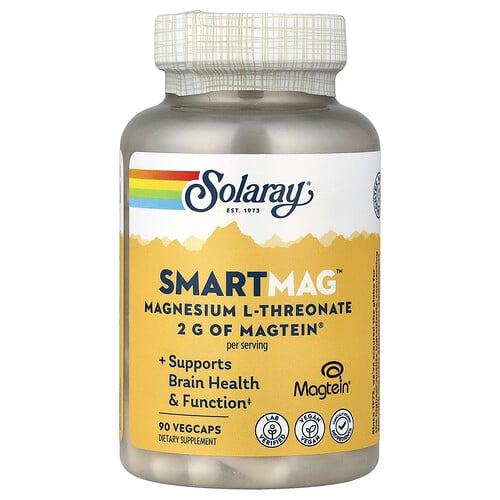 Solaray Smartmag Magnesium L Threonate 90 Vegcaps 48 Mg Per Vegcap