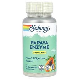 Solaray Papaya Enzyme Natural Pineapple 90 Chewables