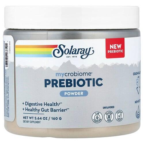 Solaray Mycrobiome Prebiotic Powder Unflavored 5 64 Oz 160 G