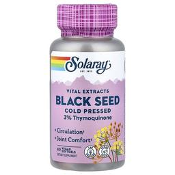 Solaray Vital Extracts Black Seed Cold Pressed 60 Vegan Softgels 500 Mg Per Softgel