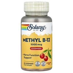Solaray Methyl B 12 Natural Cherry 5 000 Mcg 60 Lozenges