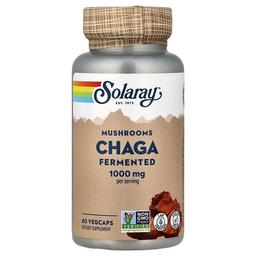 Solaray Fermented Chaga Mushrooms 60 Vegcaps 500 Mg Per Capsule