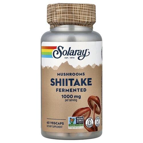 Solaray Fermented Shiitake Mushrooms 60 Vegcaps 500 Mg Per Capsule