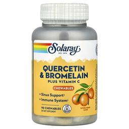 Solaray Quercetin Bromelain Plus Vitamin C Chewables Natural Orange 90 Chewables