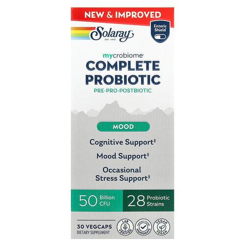 Solaray Mycrobiome Complete Probiotic Mood 30 Vegcaps
