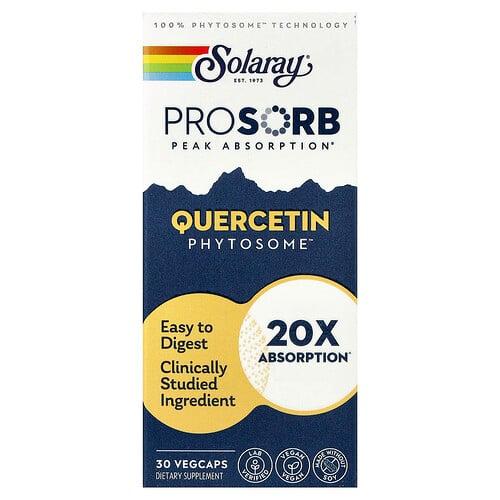 Solaray Quercetin Phytosome 30 Vegcaps 250 Mg Per Vegcap