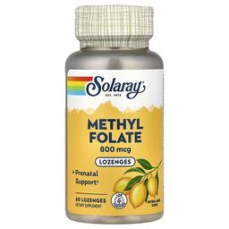 Solaray Methyl Folate Lemon 800 Mcg 60 Lozenges
