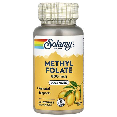 Solaray Methyl Folate Lemon 800 Mcg 60 Lozenges product image