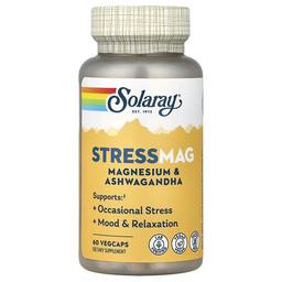 Solaray Stressmag Magnesium Ashwagandha 60 Vegcaps
