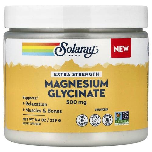 Solaray Magnesium Glycinate Unflavored 8 4 Oz 239 G