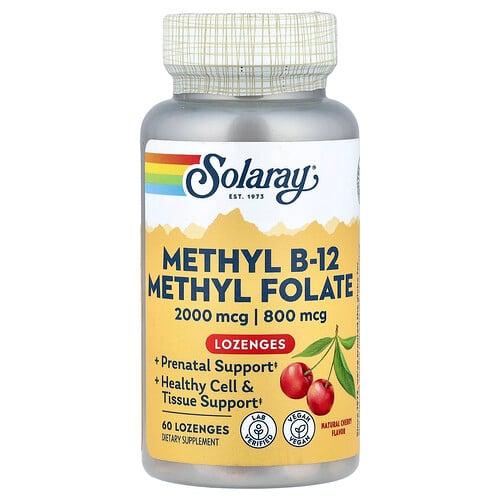 Solaray Methyl B 12 Methyl Folate Natural Cherry 60 Lozenges product image