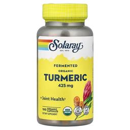 Solaray Fermented Organic Turmeric 425 Mg 100 Organic Capsules