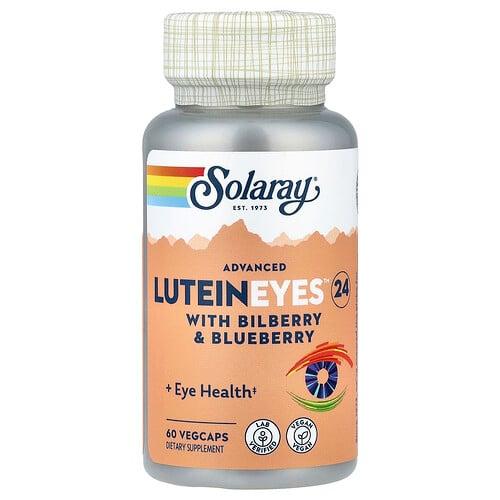 Solaray Advanced Lutein Eyes 24 With Bilberry Blueberry 60 Vegcaps