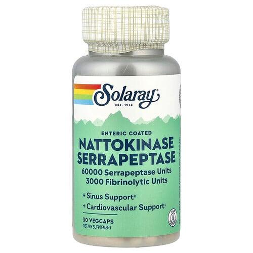 Solaray Nattokinase Serrapeptase Enteric Coated 30 Vegcaps