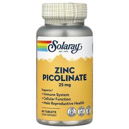 Solaray Zinc Picolinate 25 Mg 60 Tablets