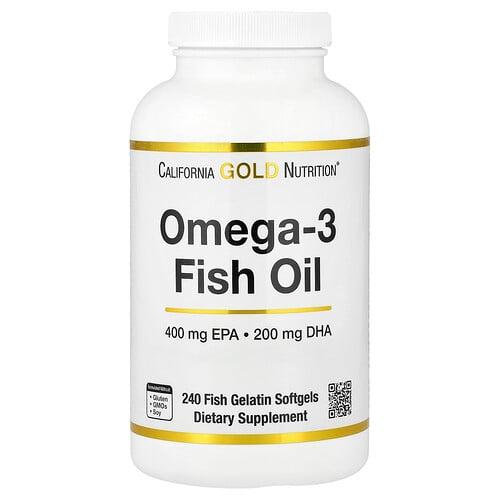 California Gold Nutrition Omega 3 Fish Oil Vivomega Triglyceride 1 000 Mg 240 Fish Softgels