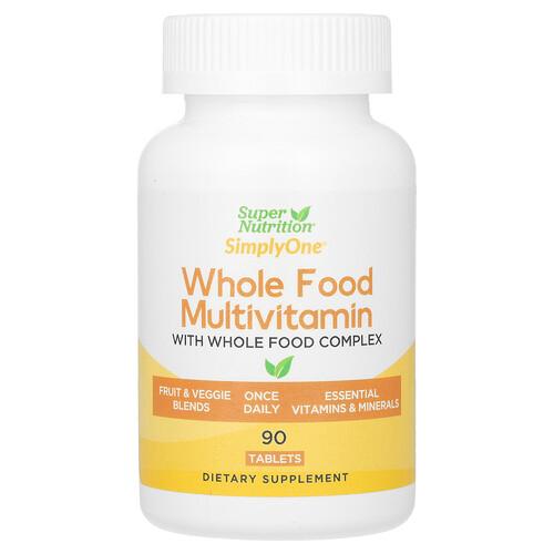 Super Nutrition Simplyone Whole Food Multivitamin With Vitamin A C Minerals And Enzymes 90 Tablets product image