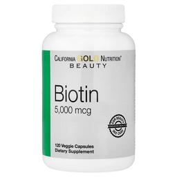 California Gold Nutrition Biotin 5 000 Mcg 120 Veggie Capsules