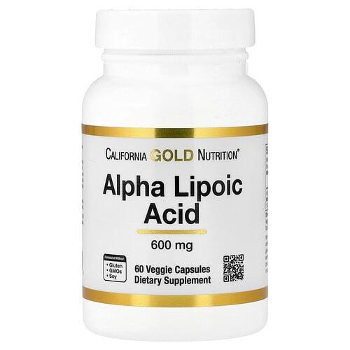 California Gold Nutrition Alpha Lipoic Acid 600 Mg 60 Veggie Capsules