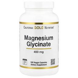 California Gold Nutrition Magnesium Glycinate 180 Veggie Capsules 133 Mg Per Capsule