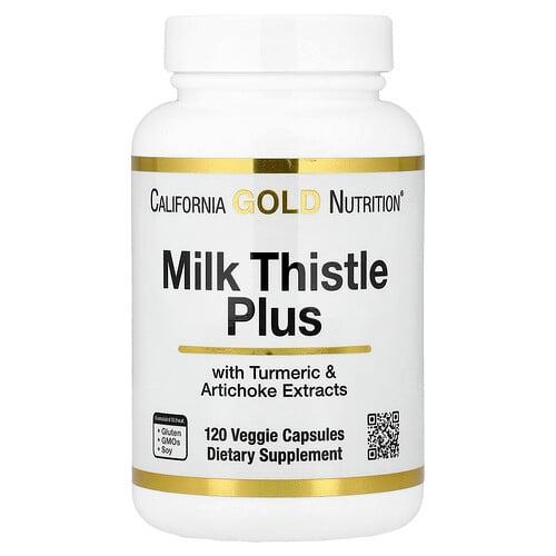 California Gold Nutrition Milk Thistle Plus With Turmeric Extract And Artichoke Extract 120 Veggie Capsules