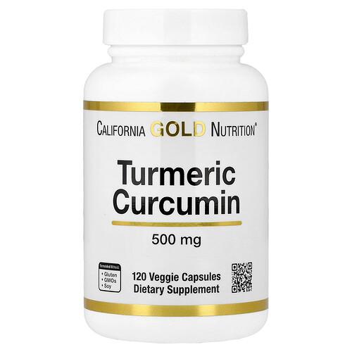 California Gold Nutrition Turmeric Curcumin 500 Mg 120 Veggie Capsules