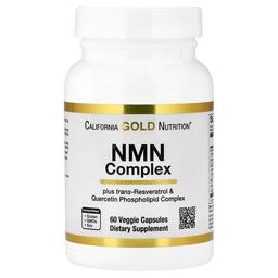 California Gold Nutrition Nmn Complex With Trans Resveratrol Quercetin Phytosome Complex Apigenin And Luteolin 60 Veggie Capsules