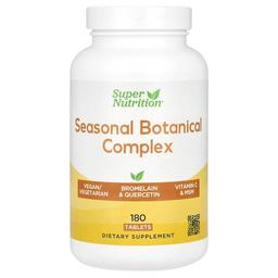 Super Nutrition Seasonal Botanical Complex With Queretin Bromelain Vitamin C Turmeric And Ginger 180 Tablets