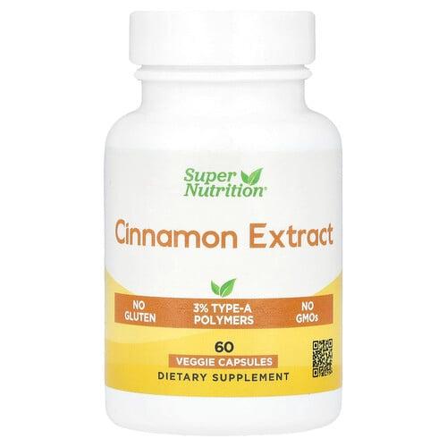 Super Nutrition Cinnamon Extract 60 Veggie Capsules 250 Mg Per Capsule
