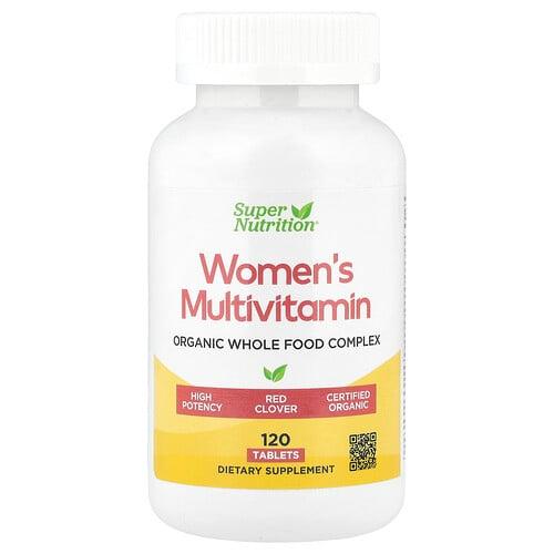 Super Nutrition Organic Whole Food Women S Multivitamin With Vitamin A Organic Amla Extract Organic Sunflower Extract And Organic Moringa Extract 120 Tablets