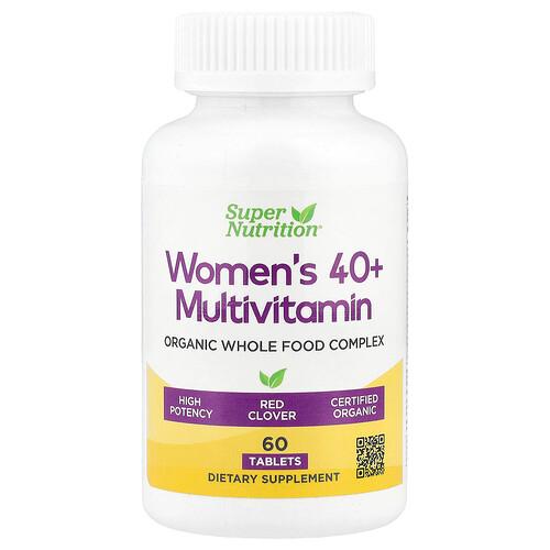 Super Nutrition Organic Whole Food Women S 40 Multivitamin With Organic Amla Extract Organic Sunflower Extract Organic Moringa Extract And Organic Shiitake Extract 60 Tablets