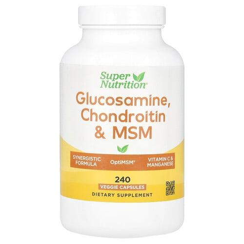 Super Nutrition Glucosamine Chondroitin Msm With Potassium And Vitamin C 240 Veggie Capsules product image