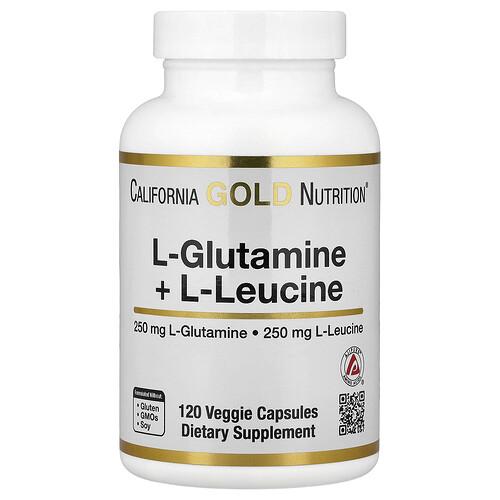 California Gold Nutrition L Glutamine L Leucine 120 Veggie Capsules