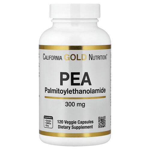 캘리포니아 골드 뉴트리션 California Gold Nutrition, 팔미토일에탄올아마이드(PEA), 베지 캡슐 120정(캡슐당 300mg) product image