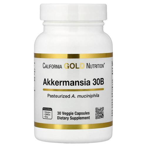 California Gold Nutrition Akkermansia 30b 30 Veggie Capsules 150 Mg Per Capsule