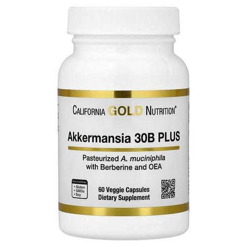 California Gold Nutrition Akkermansia 30b Plus With Berberine Phospholipid Matrix And Oea 60 Veggie Capsules