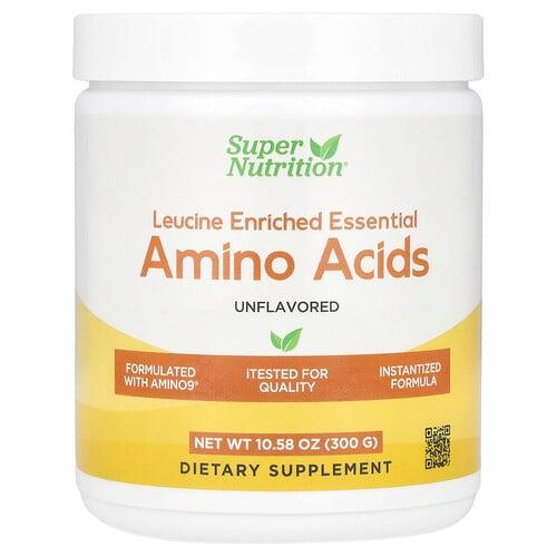Super Nutrition Leucine Enriched Essential Amino Acids With L Leucine L Lysine L Threonine And L Isoleucine Unflavored 10 58 Oz 300 G