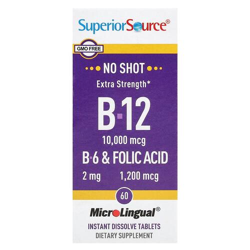 Superior Source B 12 B 6 Folic Acid 60 Microlingual Instant Dissolve Tablets product image