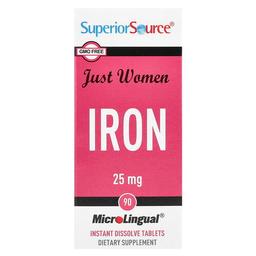Superior Source Just Women Iron 25 Mg 90 Microlingual Instant Dissolve Tablets