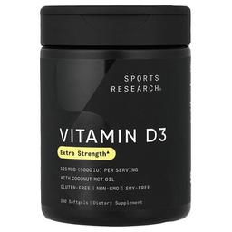 Sports Research Vitamin D3 125 Mcg 5 000 Iu 360 Softgels