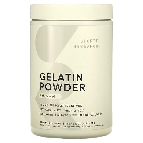 Sports Research Gelatin Powder Unflavored 1 Lb 454 G