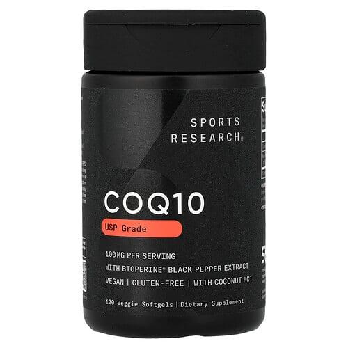 Sports Research Coq10 Usp Grade With Bioperine 120 Veggie Softgels product image
