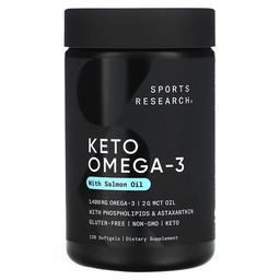 Sports Research Keto Omega 3 With Salmon Oil 120 Softgels