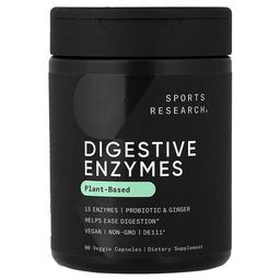Sports Research Digestive Enzymes Plant Based 90 Veggie Capsules
