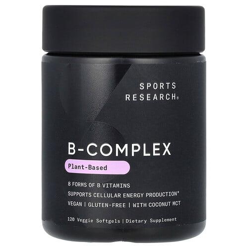 Sports Research B Complex Plant Based 120 Veggie Softgels